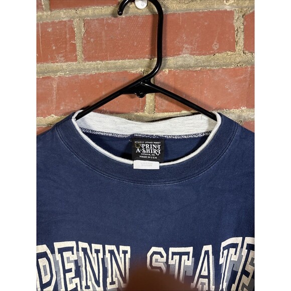 Vintage 90s 1991 Penn State Shirt Nittany Lions Blue PSU College NCAA Adult XL - Picture 5 of 6